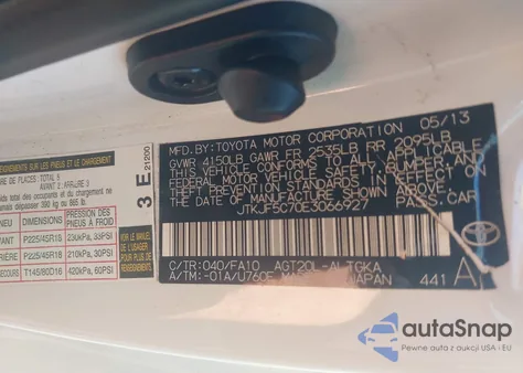 2014 Scion Tc from USA, damaged, VIN JTKJF5C70E3066927